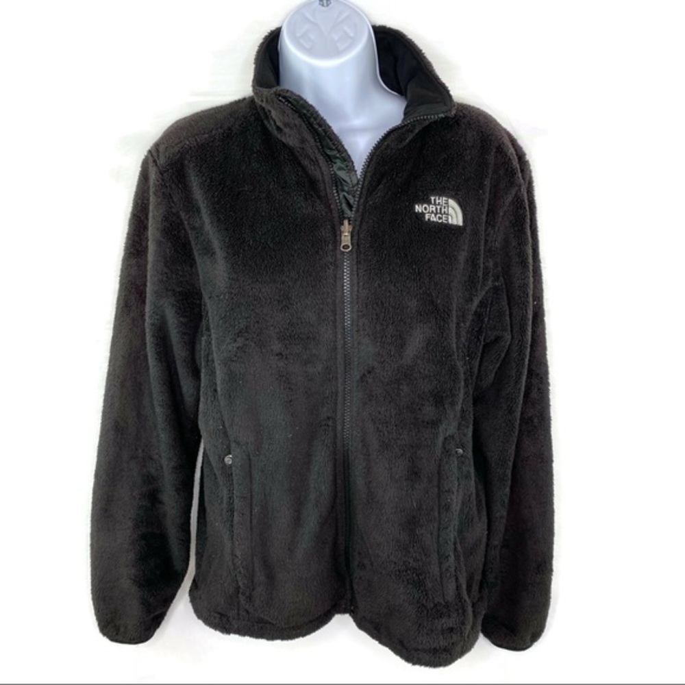 The North Face Black Fuzzy Fleece Jacket Medium - Picture 2 of 8